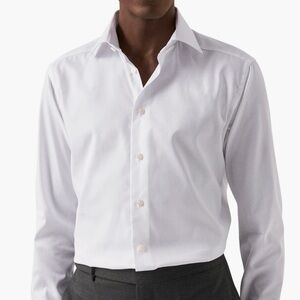 Eton Men's White Button-Front Spread Collar Dress Shirt